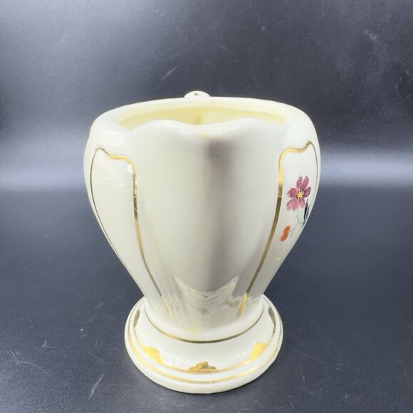Vintage 1930s Porcelier Painted Creamer Small Pitcher USA Floral Pattern Antique - Picture 9 of 12